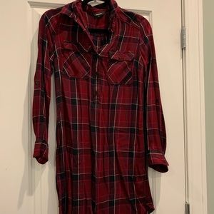 Express flannel dress
